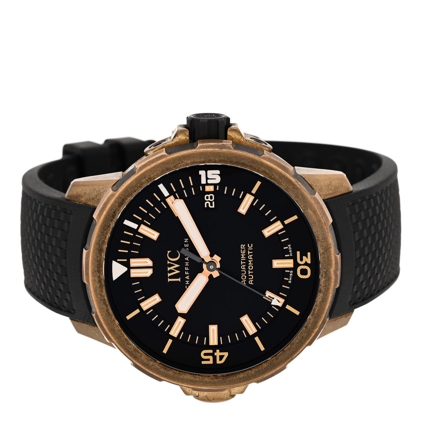 Bronze Rubber 44mm Aquatimer Automatic Watch Black IW341001