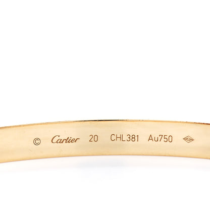 Cartier 18K Yellow Gold LOVE Bracelet 20 5 of 7
