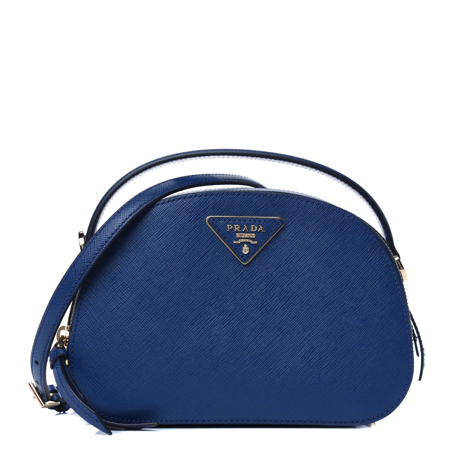 Prada Saffiano Lux Odette Crossbody Bluette 1 of 12