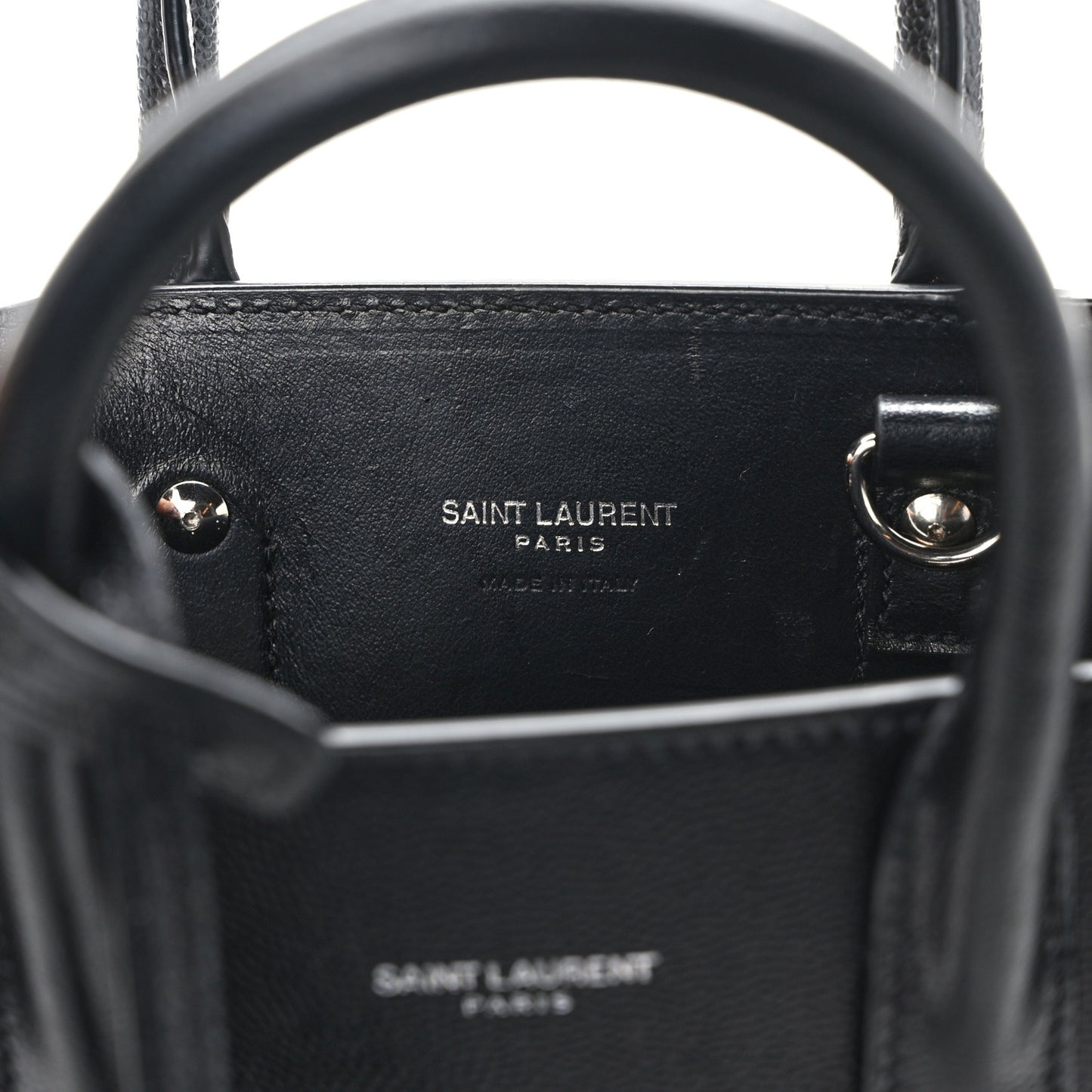 Grained Calfskin Nano Sac De Jour Black