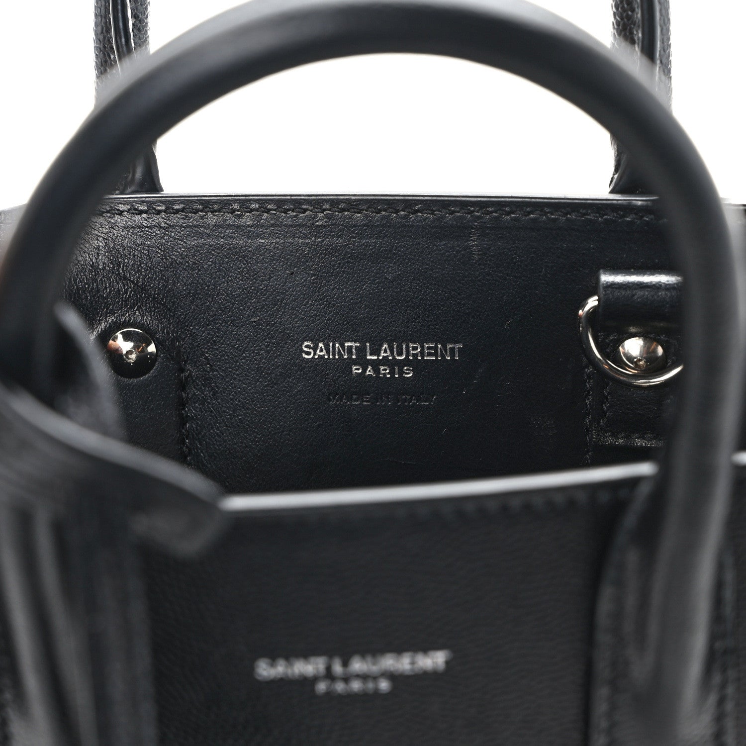 Saint Laurent Grained Calfskin Nano Sac De Jour Black 6 of 12