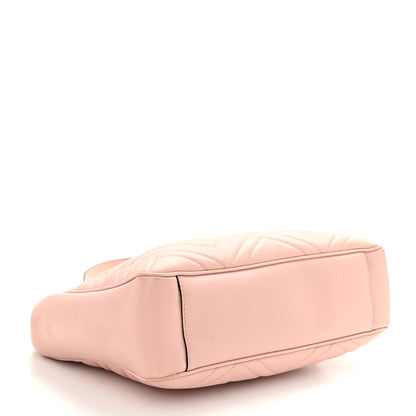 Gucci Calfskin Matelasse Medium GG Marmont Open Top Shoulder Bag Perfect Pink 4 of 16