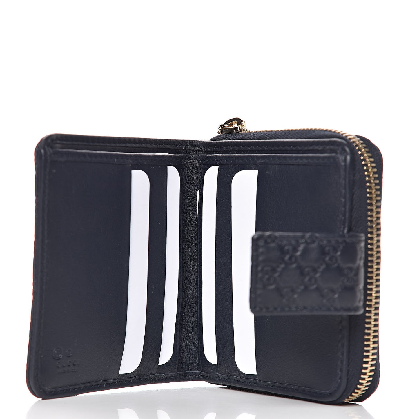 Microguccissima Compact Wallet Navy