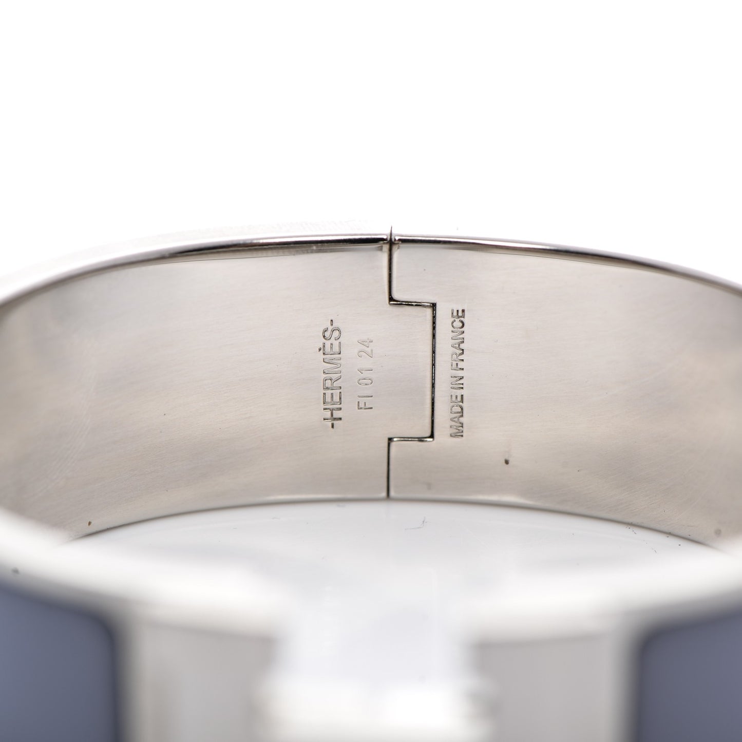 Enamel Wide Clic Clac H Bracelet GM Bleu Lin