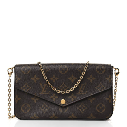 Louis Vuitton Monogram Pochette Felicie Chain Wallet Fuchsia 3 of 10