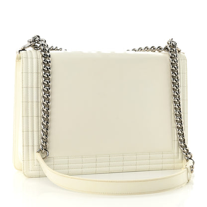 Chanel Glazed Calfskin Large Boy Reverso Flap White 3 of 13