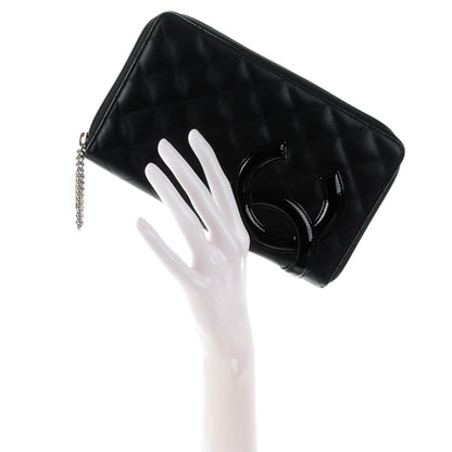 Chanel Calfskin Cambon Zip Around Organizer Wallet Black 2 of 8
