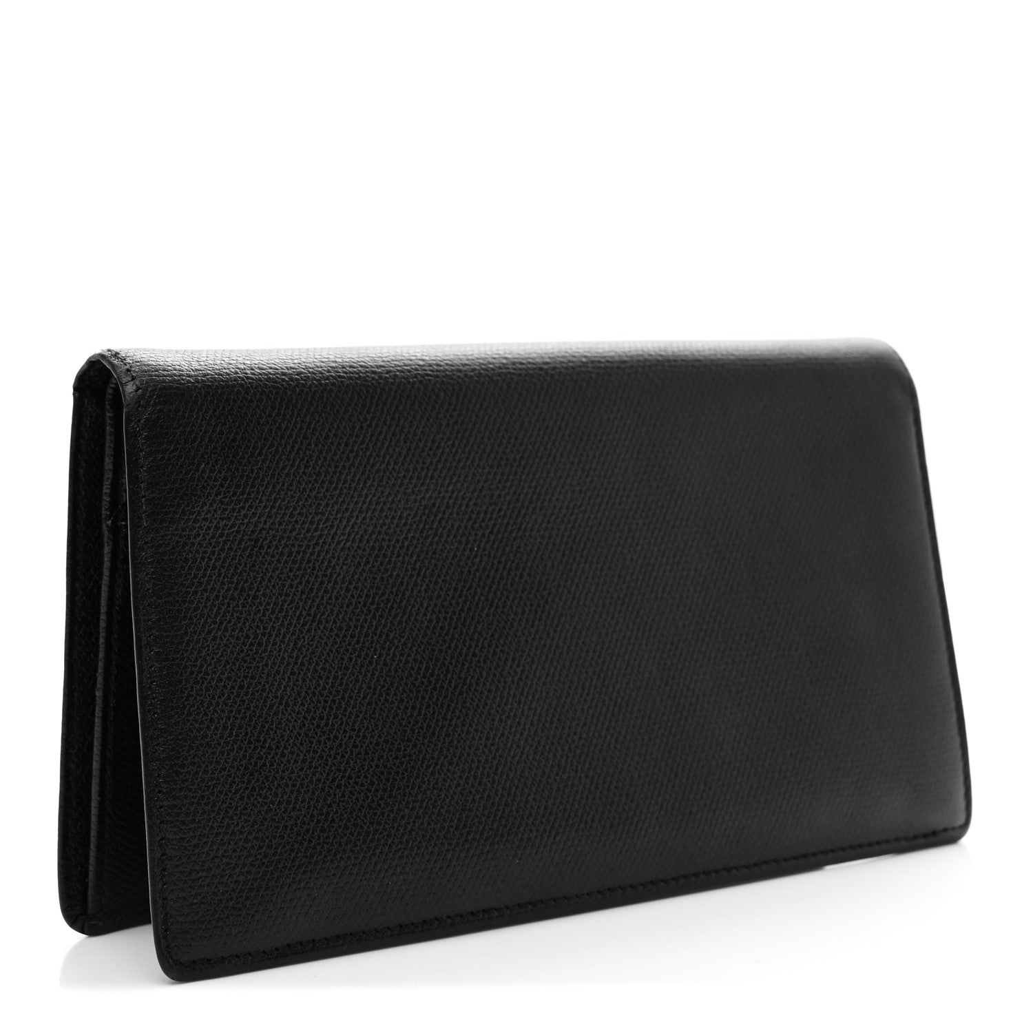Chanel Grained Calfskin CC Button Yen Wallet Black 3 of 8
