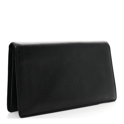 Chanel Grained Calfskin CC Button Yen Wallet Black 3 of 8