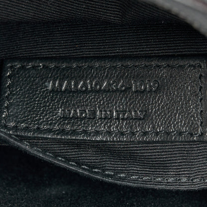 Saint Laurent Calfskin Matelasse Chevron Round Vinyle Camera Bag Black 8 of 11