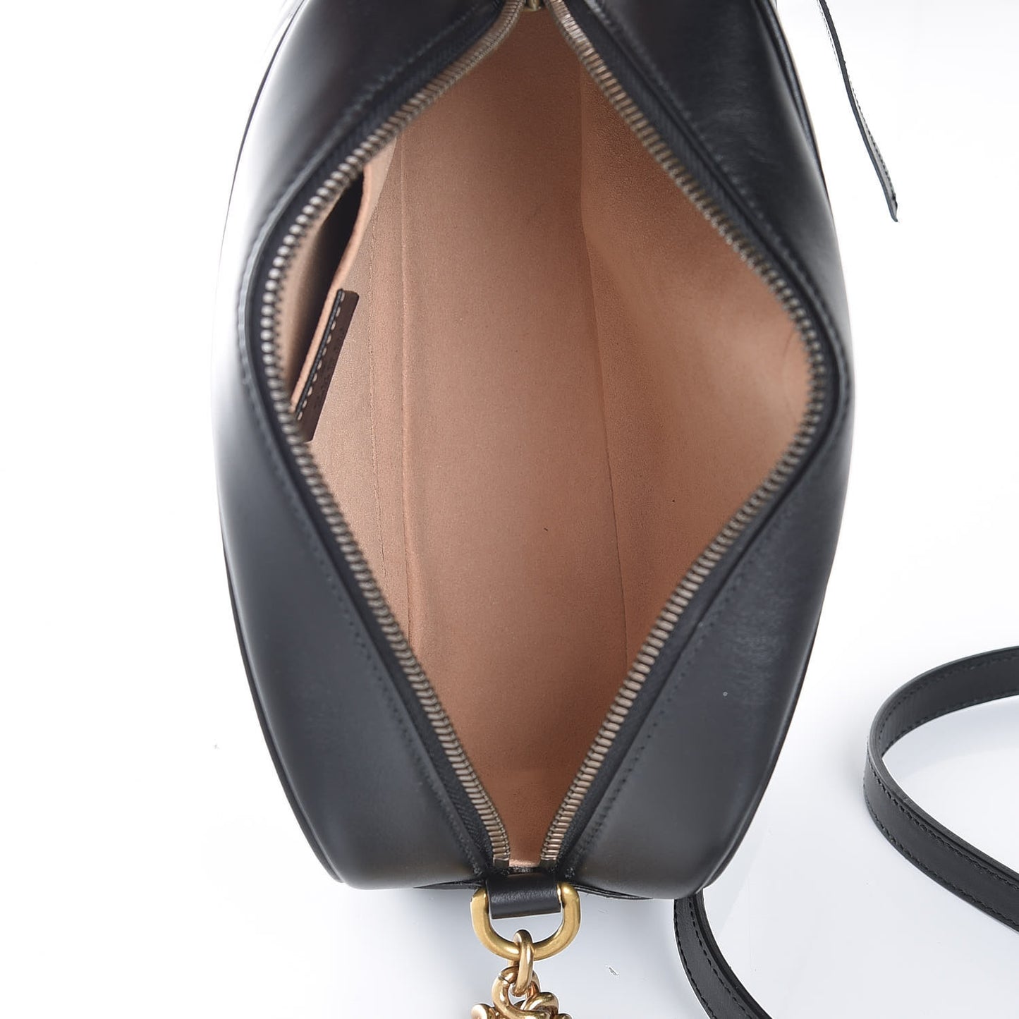 Calfskin Matelasse Small GG Marmont Chain Shoulder Bag Black
