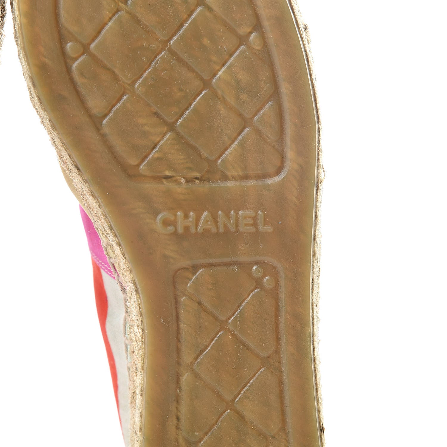 Chanel Patent Fabric Striped CC Espadrilles 39 Multicolor Black 7 of 13