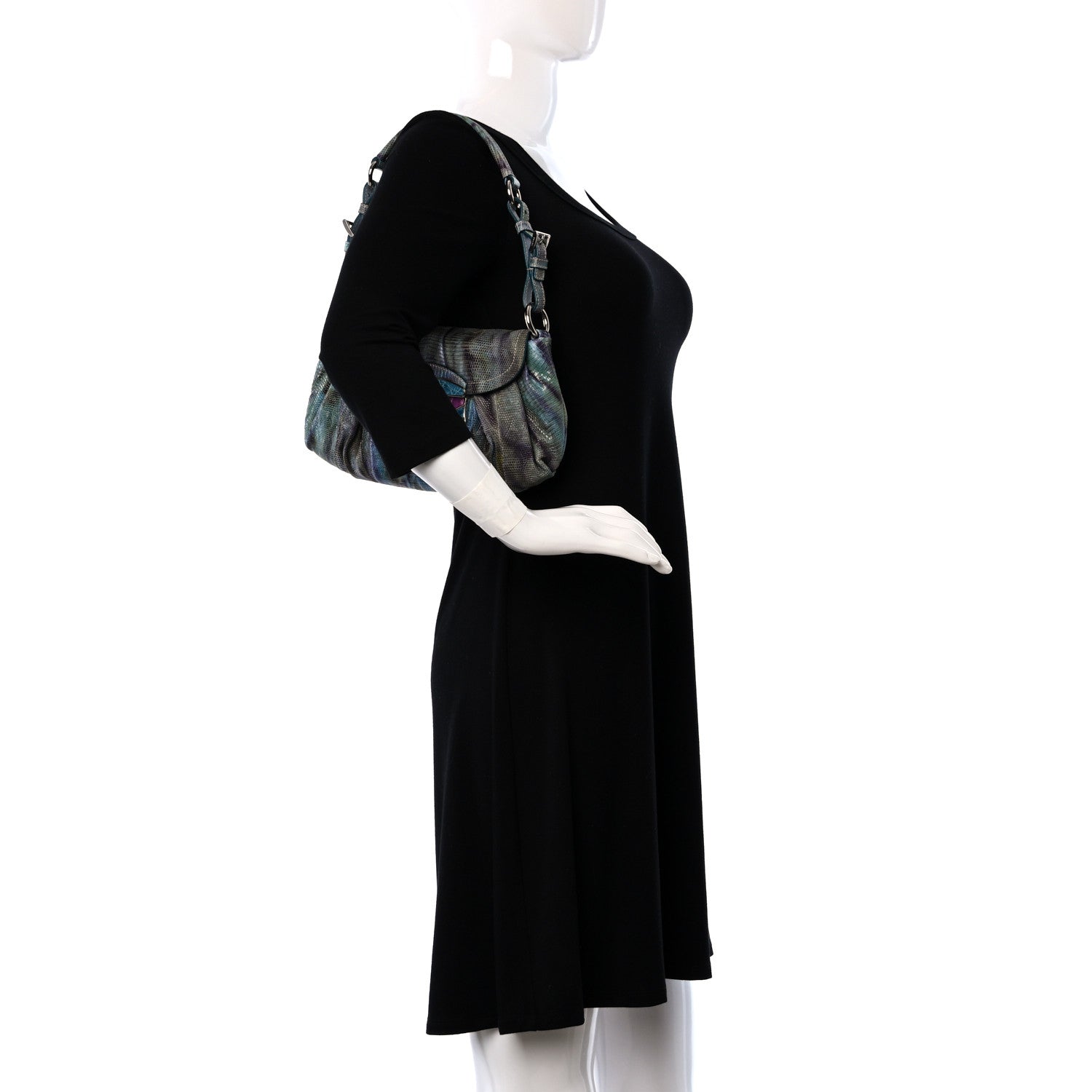 Prada Snakeskin Alligator Shoulder Flap Bag Voyage 2 of 9