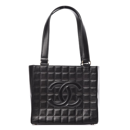 Chanel Lambskin Quilted Chocolate Bar Tote Black 1 of 17