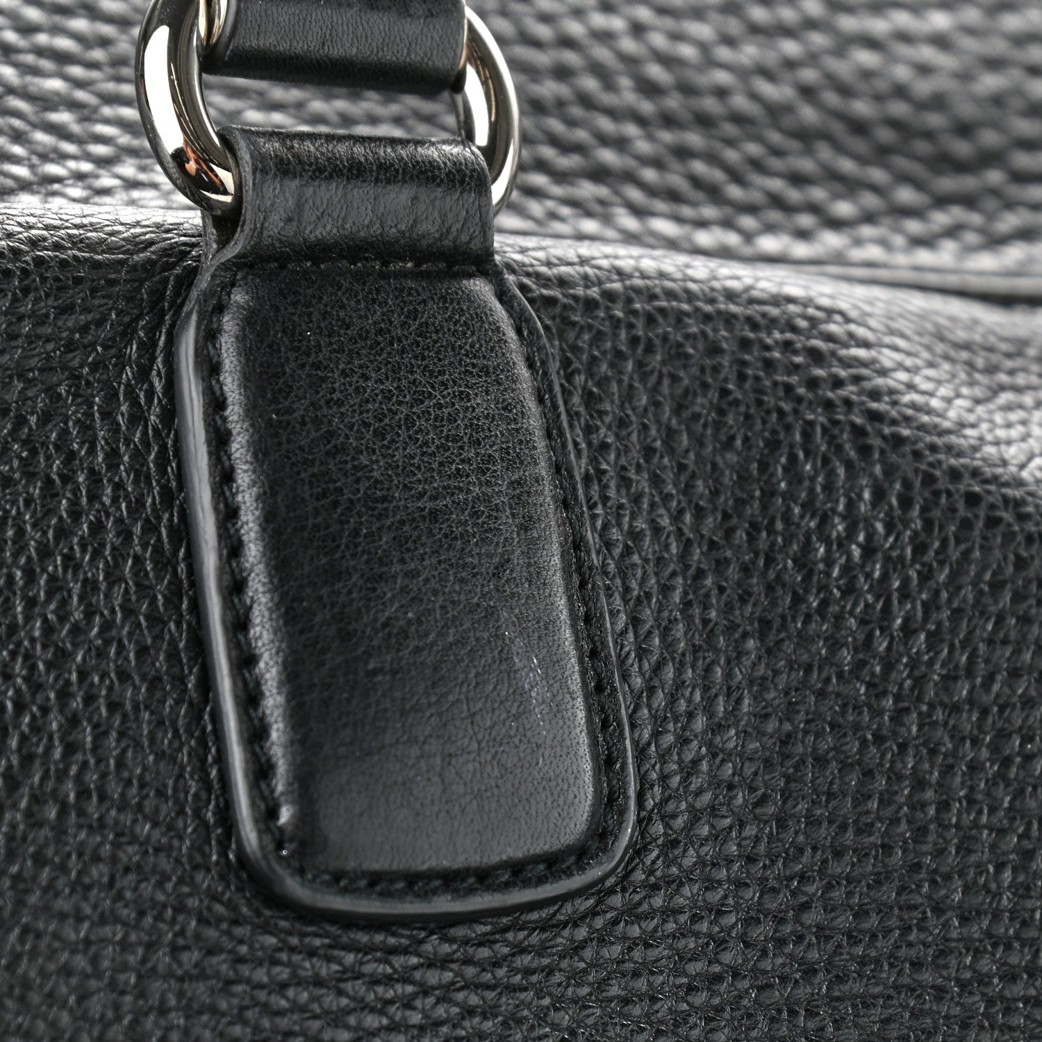 Gucci Pebbled Calfskin Soho Carry On Duffle Black 8 of 16