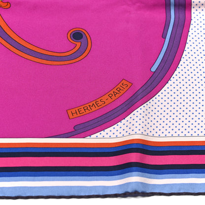 Hermes Silk Washingtons Carriage Scarf 90 Fuchsia Rose Vif 4 of 5