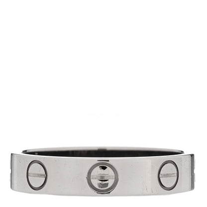 Cartier 18K White Gold 3.5mm LOVE Wedding Band Ring 49 5 3 of 4