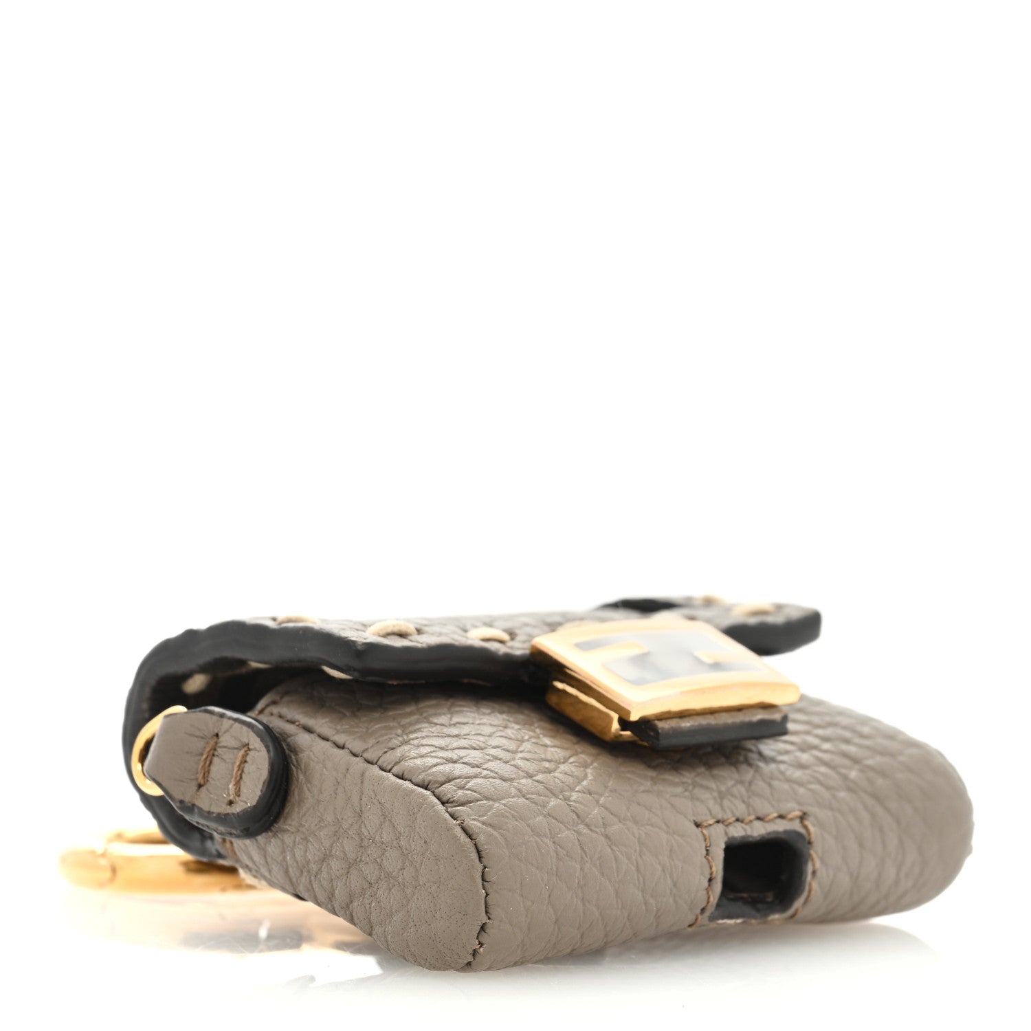Fendi Cuoio Romano Selleria AirPods Pro Chain Baguette Charm Taupe 3 of 4