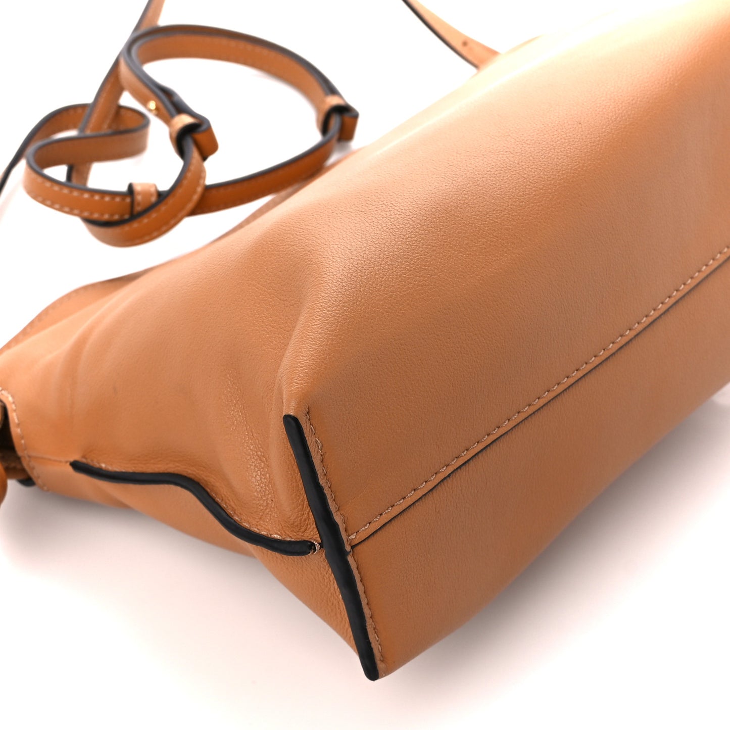 Calfskin Mini Flamenco Knot Clutch Warm Desert