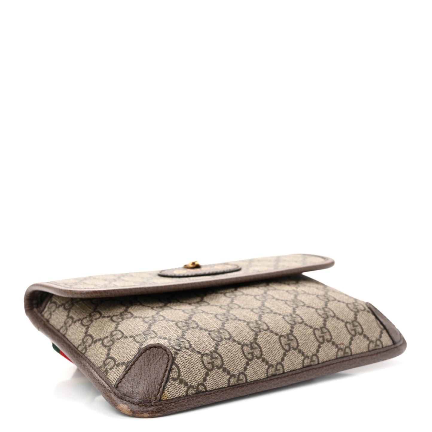 GG Supreme Monogram Neo Vintage Web Belt Bag Brown
