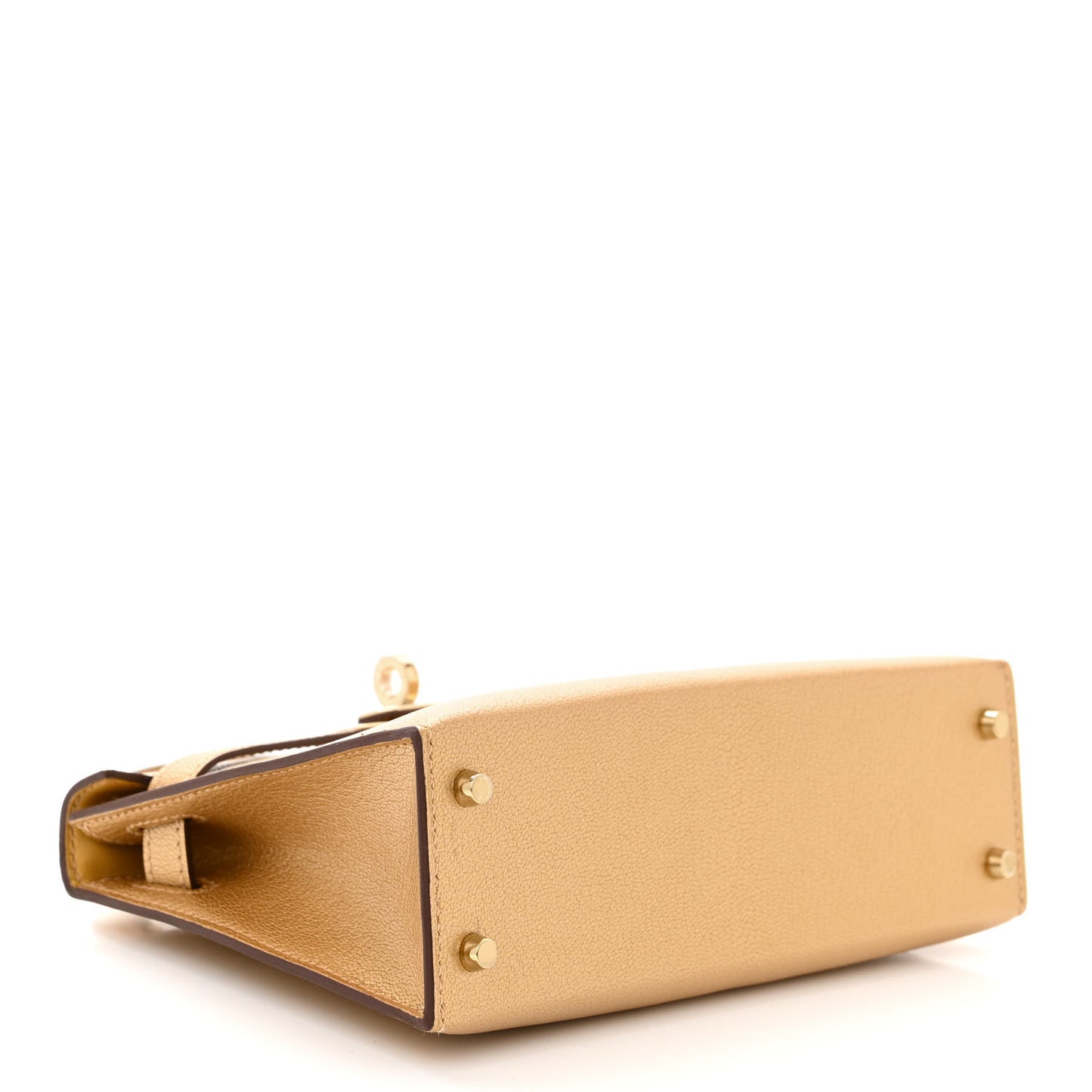 Metallic Chevre Chamkilight Mini Kelly Sellier 20 Dore