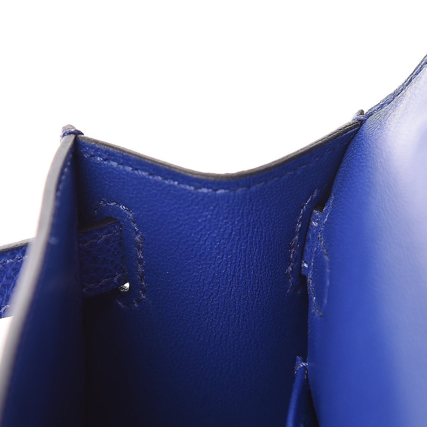 Epsom Mini Kelly Sellier 20 Bleu Electrique