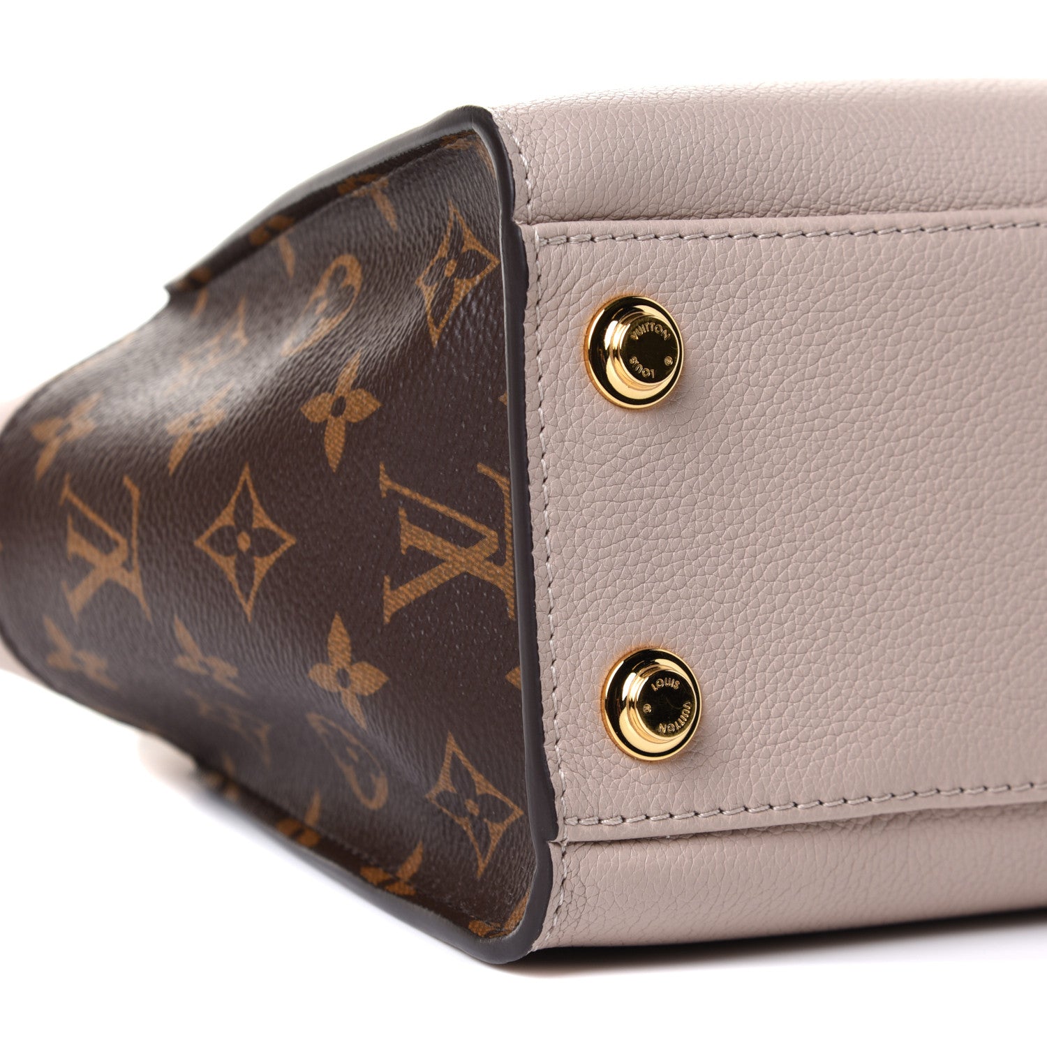 Louis Vuitton Calfskin Monogram On My Side PM Greige 7 of 9
