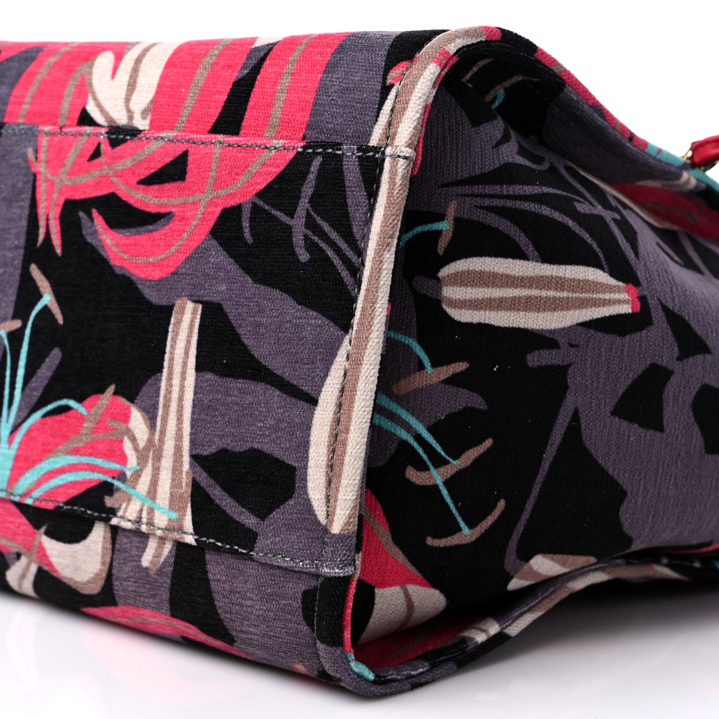 Velvet Calfskin Medium Deauville Tote Pink Multicolor