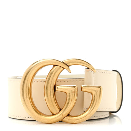 Gucci Calfskin Double G 40mm Belt 80 32 Mystic White 1 of 6