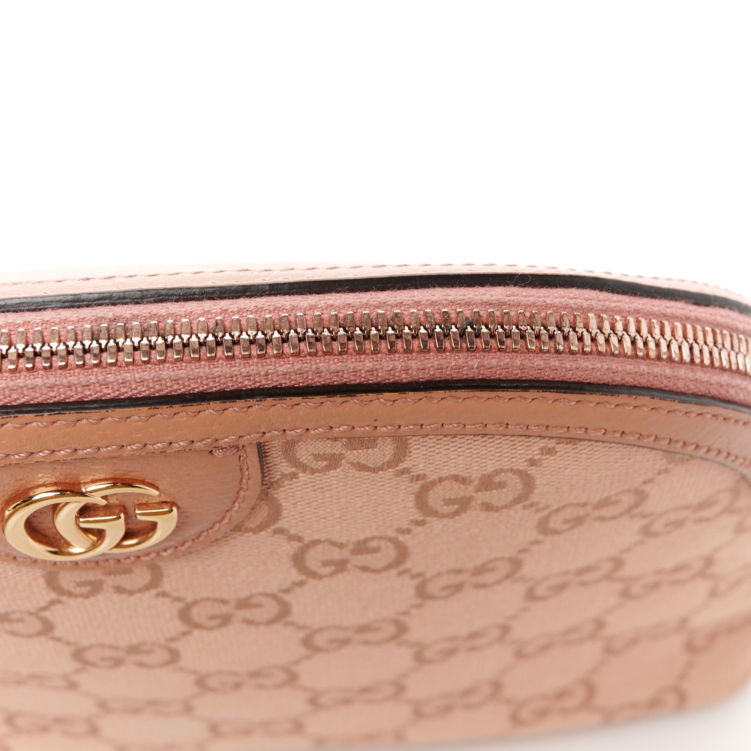 Gucci Monogram Textured Dollar Calfskin Small Ophidia Dome Shoulder Bag Cloche Rose Pink 13 of 13
