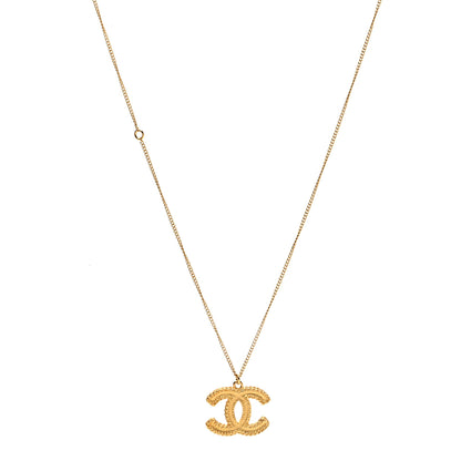 Chanel Metal CC Necklace Matte Gold 1 of 6