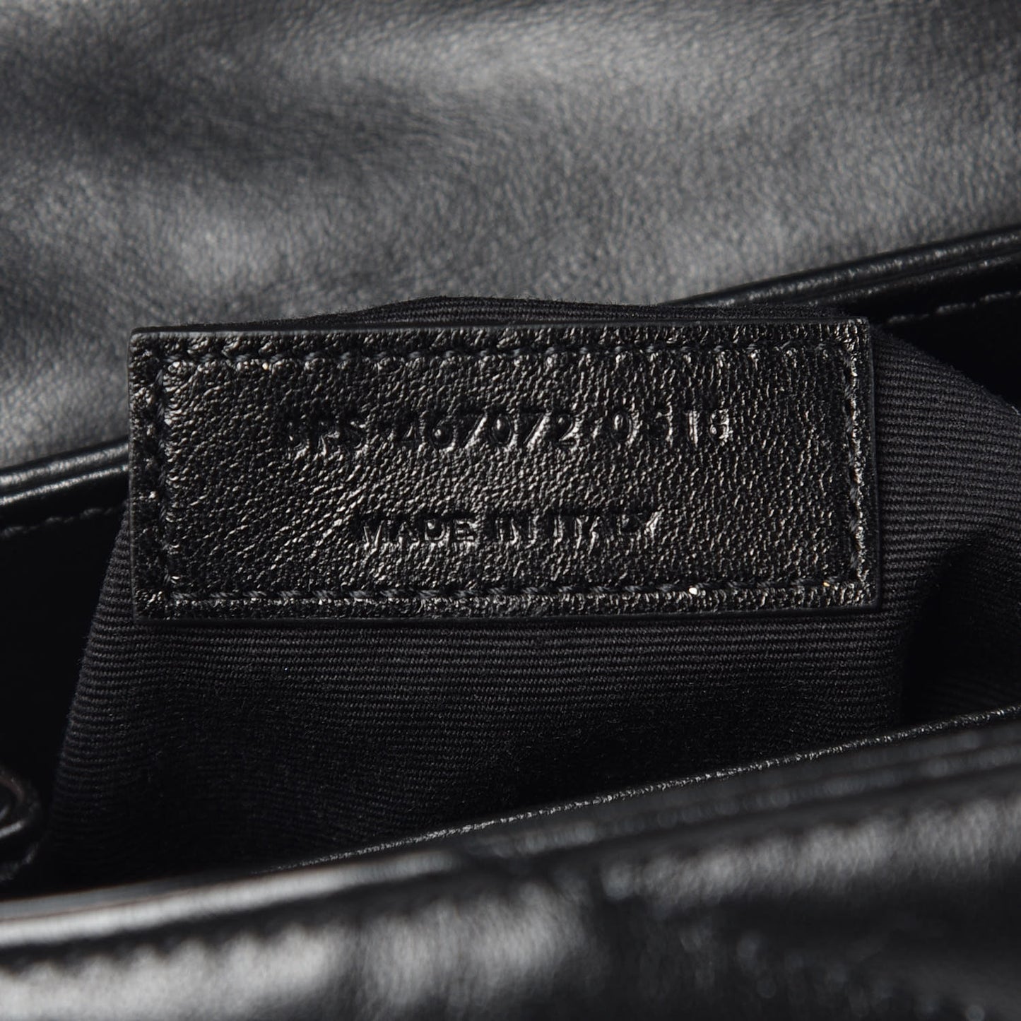Calfskin Y Quilted Monogram Toy Loulou Crossbody Bag Black