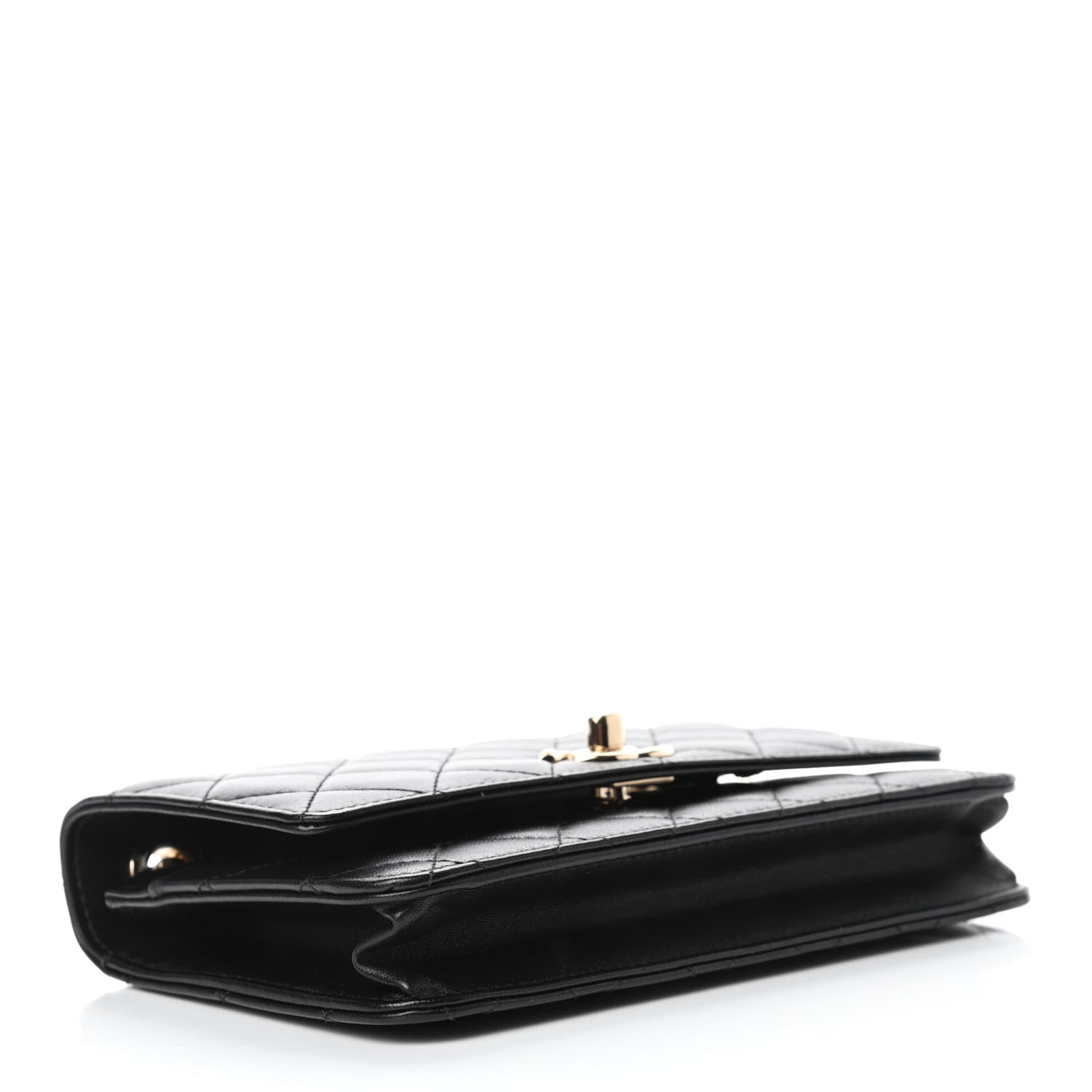 Chanel Lambskin Quilted Trendy CC Wallet On Chain WOC Black 3 of 4