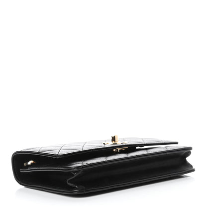 Chanel Lambskin Quilted Trendy CC Wallet On Chain WOC Black 3 of 4
