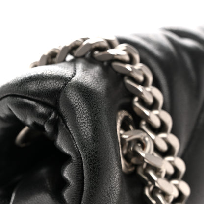 Saint Laurent Lambskin Quilted Medium Loulou Puffer Monogram Chain Satchel Black 11 of 15