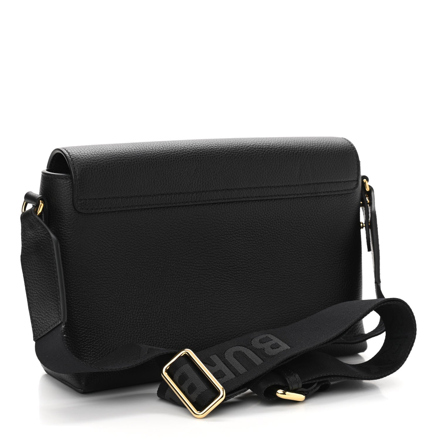 Burberry Grainy Calfskin Vintage Check Note Crossbody Bag Black 3 of 10