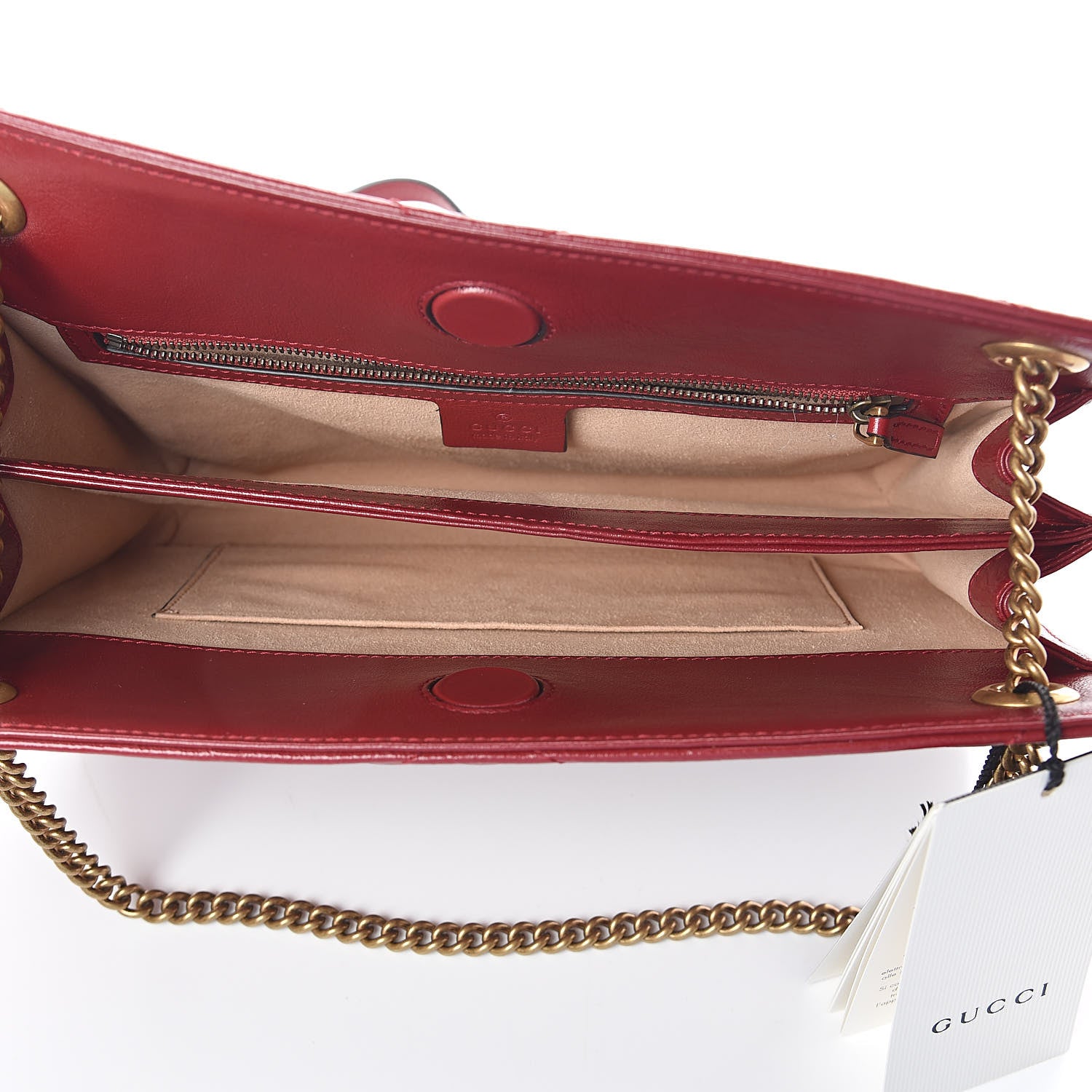 Gucci Azalea Calfskin Matelasse Heart Medium GG Marmont Slim Shoulder Bag Romantic Cerise 5 of 9