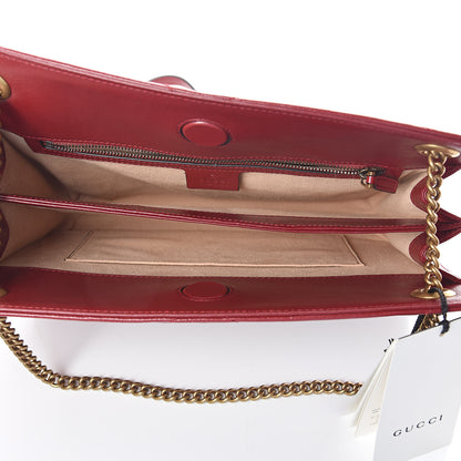 Gucci Azalea Calfskin Matelasse Heart Medium GG Marmont Slim Shoulder Bag Romantic Cerise 5 of 9