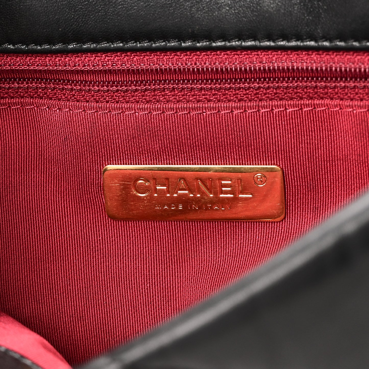 Shiny Goatskin Quilted Large Chanel 19 Flap Black