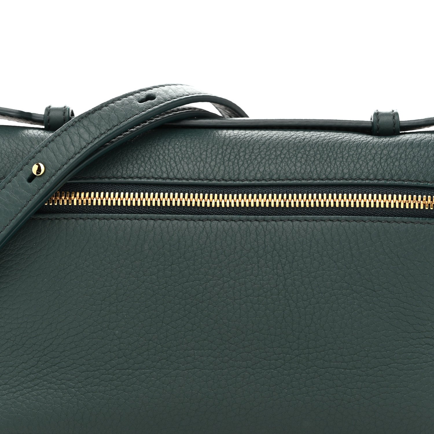 Loro Piana Grained Calfskin L19 Extra Pocket Pouch New Petrolio 7 of 9