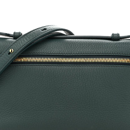 Loro Piana Grained Calfskin L19 Extra Pocket Pouch New Petrolio 7 of 9