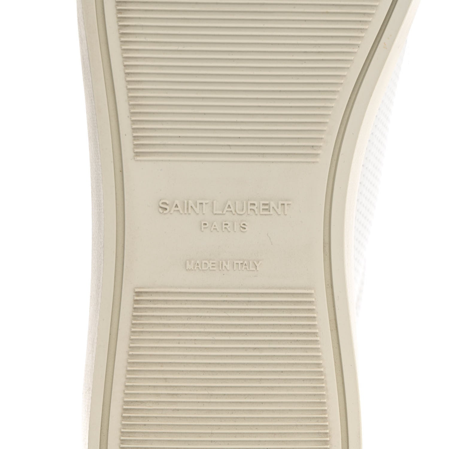 Saint Laurent Perforated Calfskin Cheetah Print Andy Low Top Sneakers 38.5 White Black 7 of 14