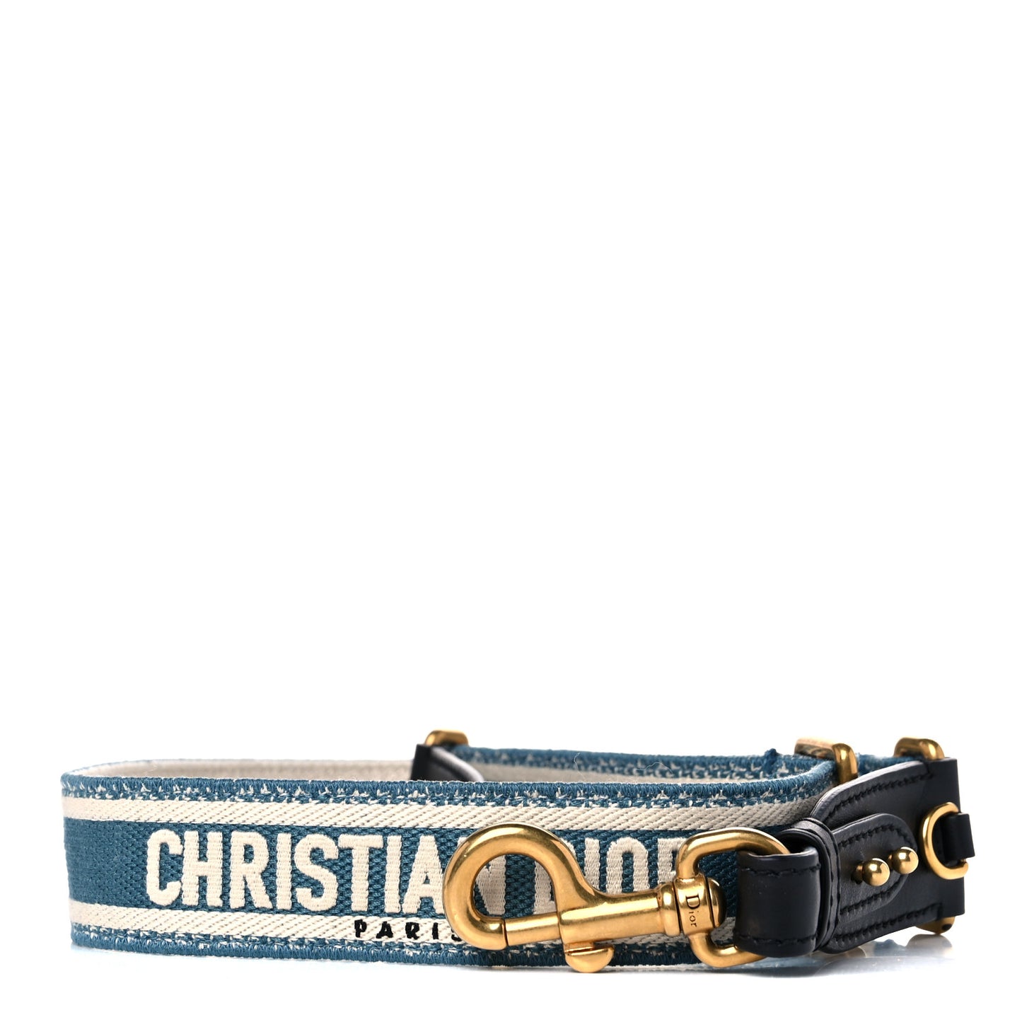 Canvas Embroidered Shoulder Strap Blue