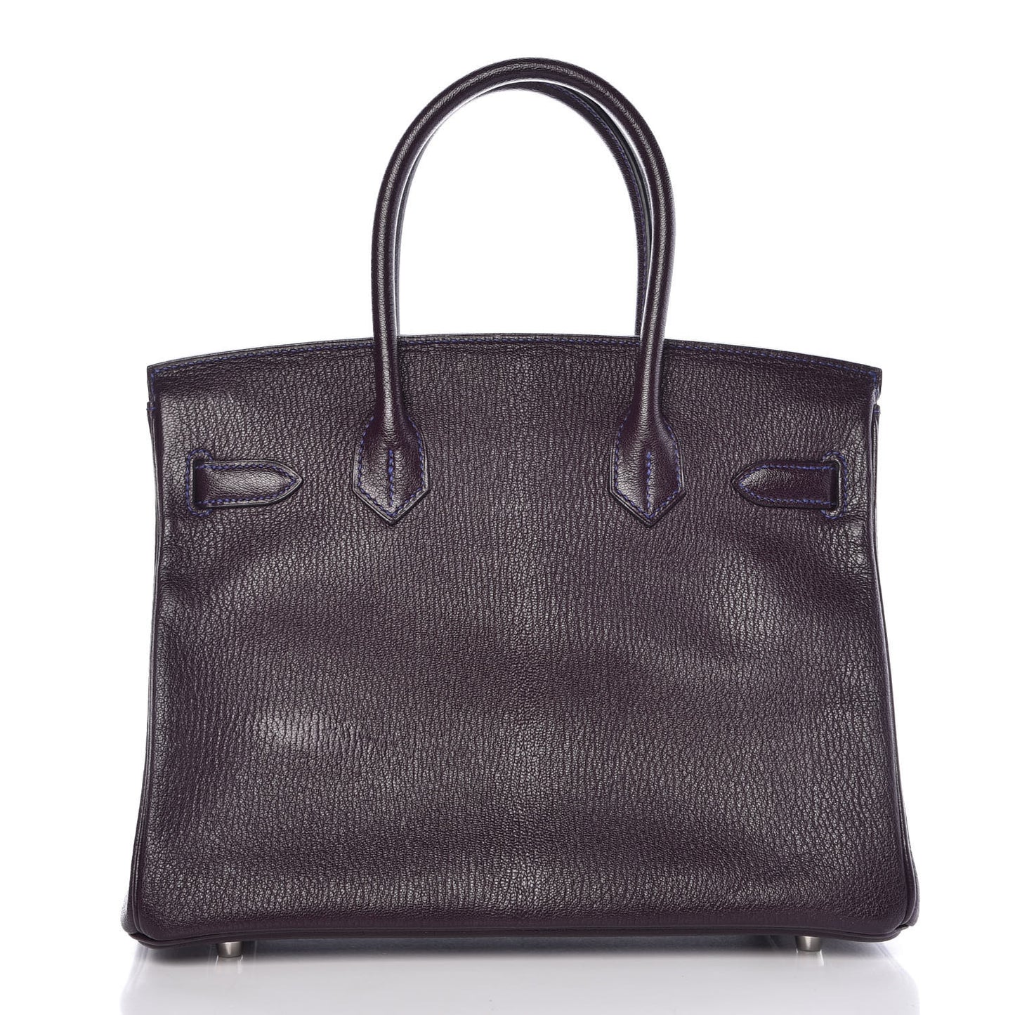 Chevre Mysore Bi-Color Horseshoe Birkin 30 Raisin Bleu Electrique