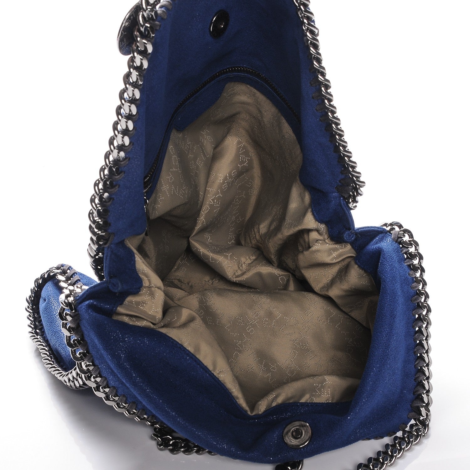 Stella McCartney Shaggy Deer Small Falabella Fold Over Tote Blue 6 of 6