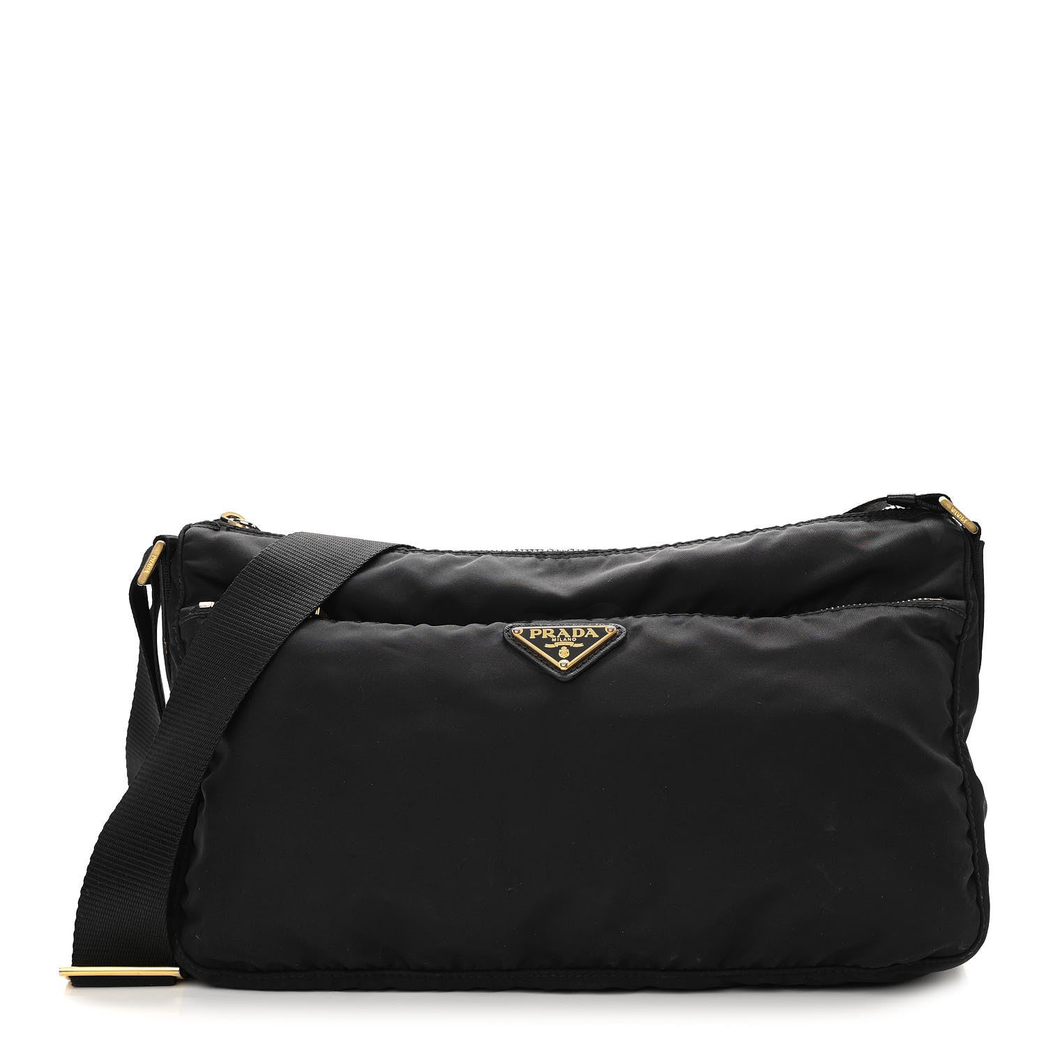 Prada Nylon Tessuto Messenger Bag Black 1 of 15