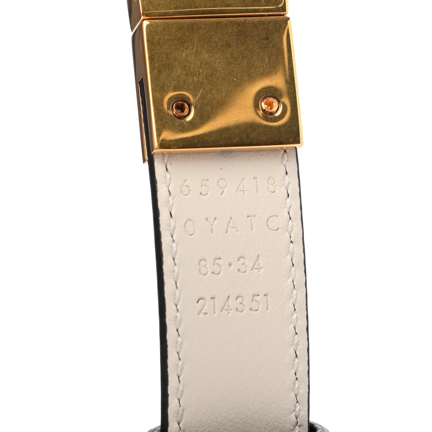 Plutone Calfskin Double G Reversible 20mm Belt 85 34 Black Mystic White