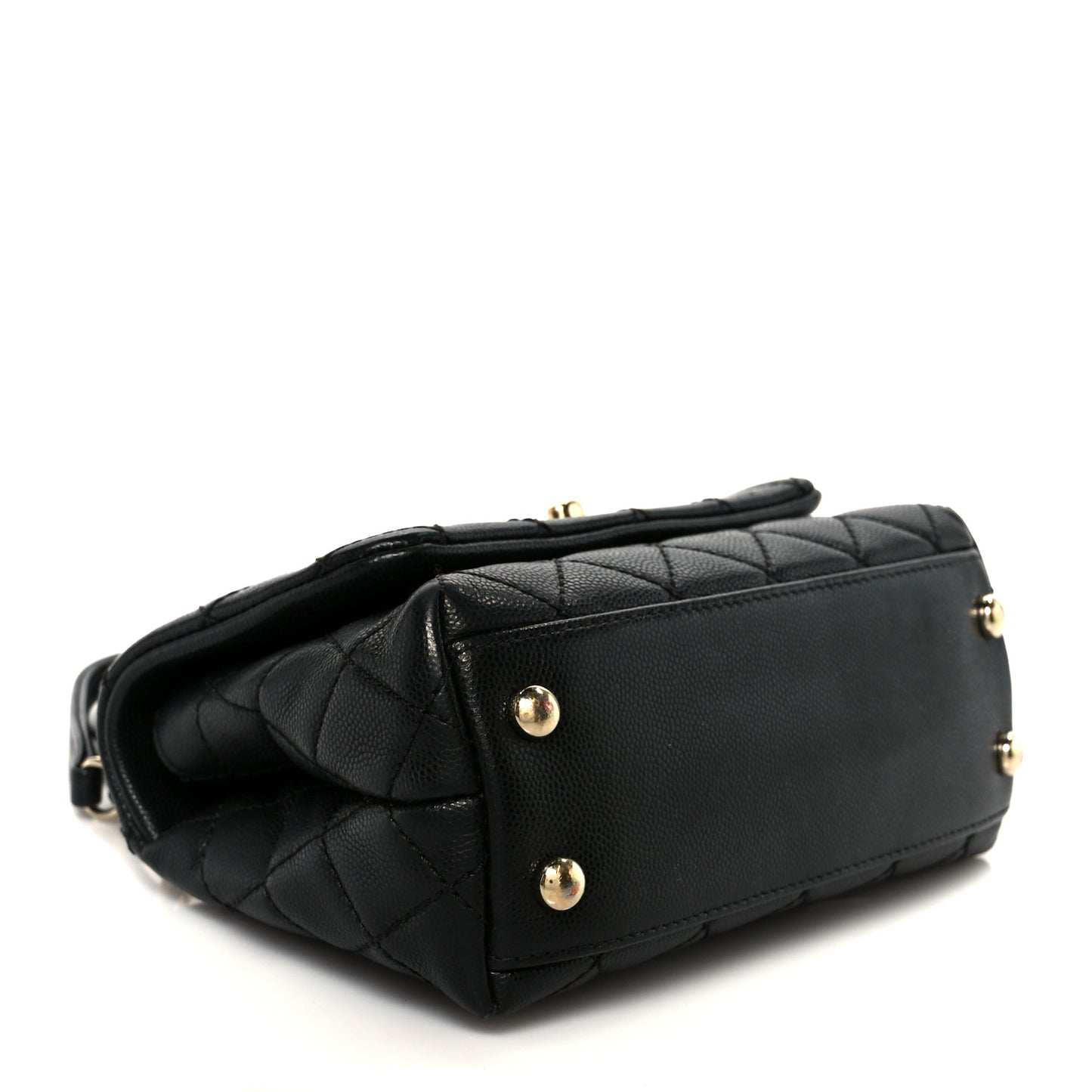 Caviar Quilted Extra Mini Coco Handle Flap Black