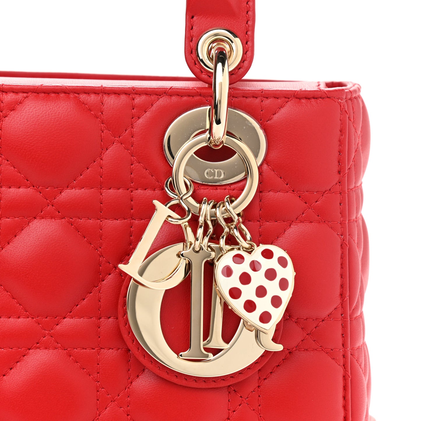 Lambskin Cannage Small My ABCDior Lady Dior Red