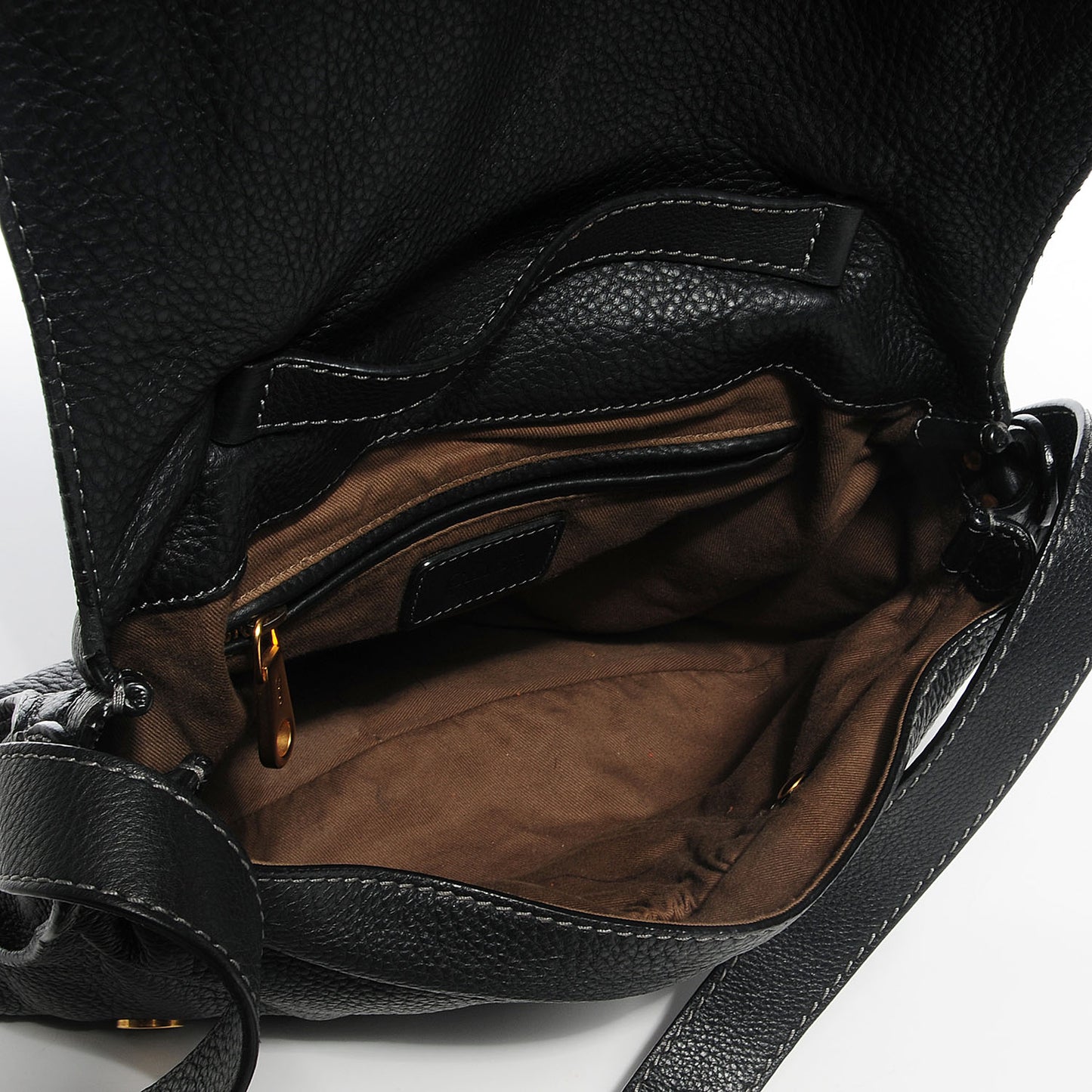 Calfskin Medium Marcie Top Handle Bag Black